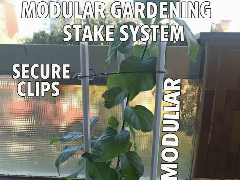 Modular Gardening Stake System for Small Trees