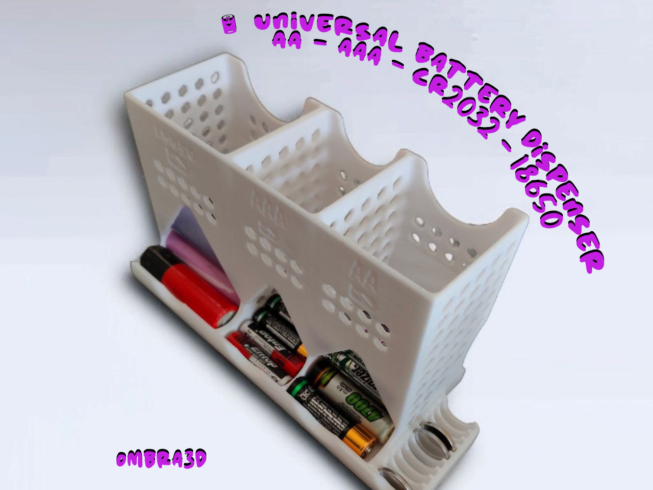 Universal Battery Holder – AA, AAA, 18650 & CR2032
