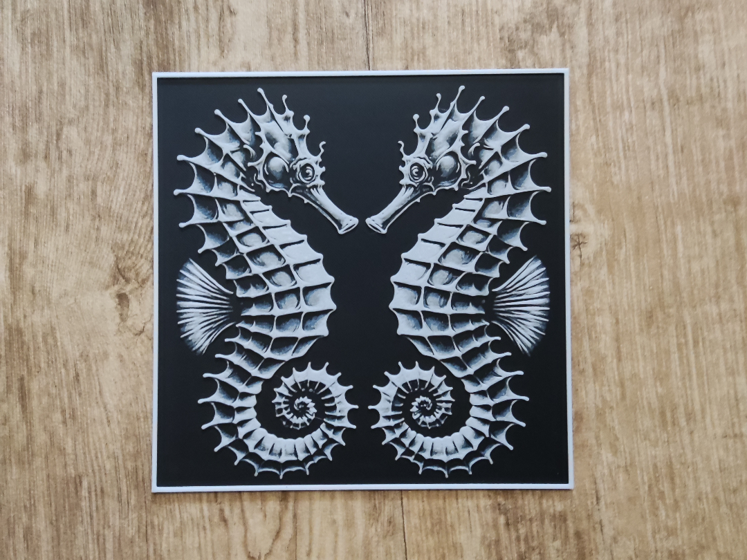 Slender seahorse - hueforge