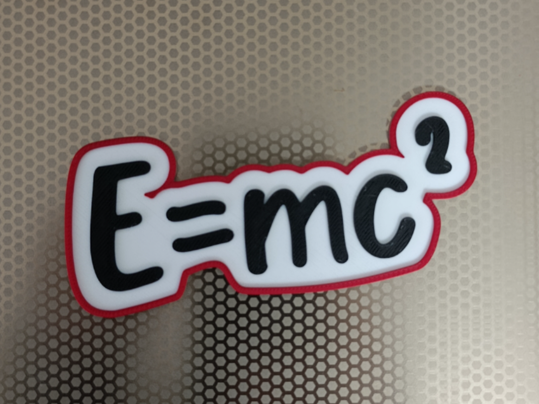 Panneau 3D E=mc2