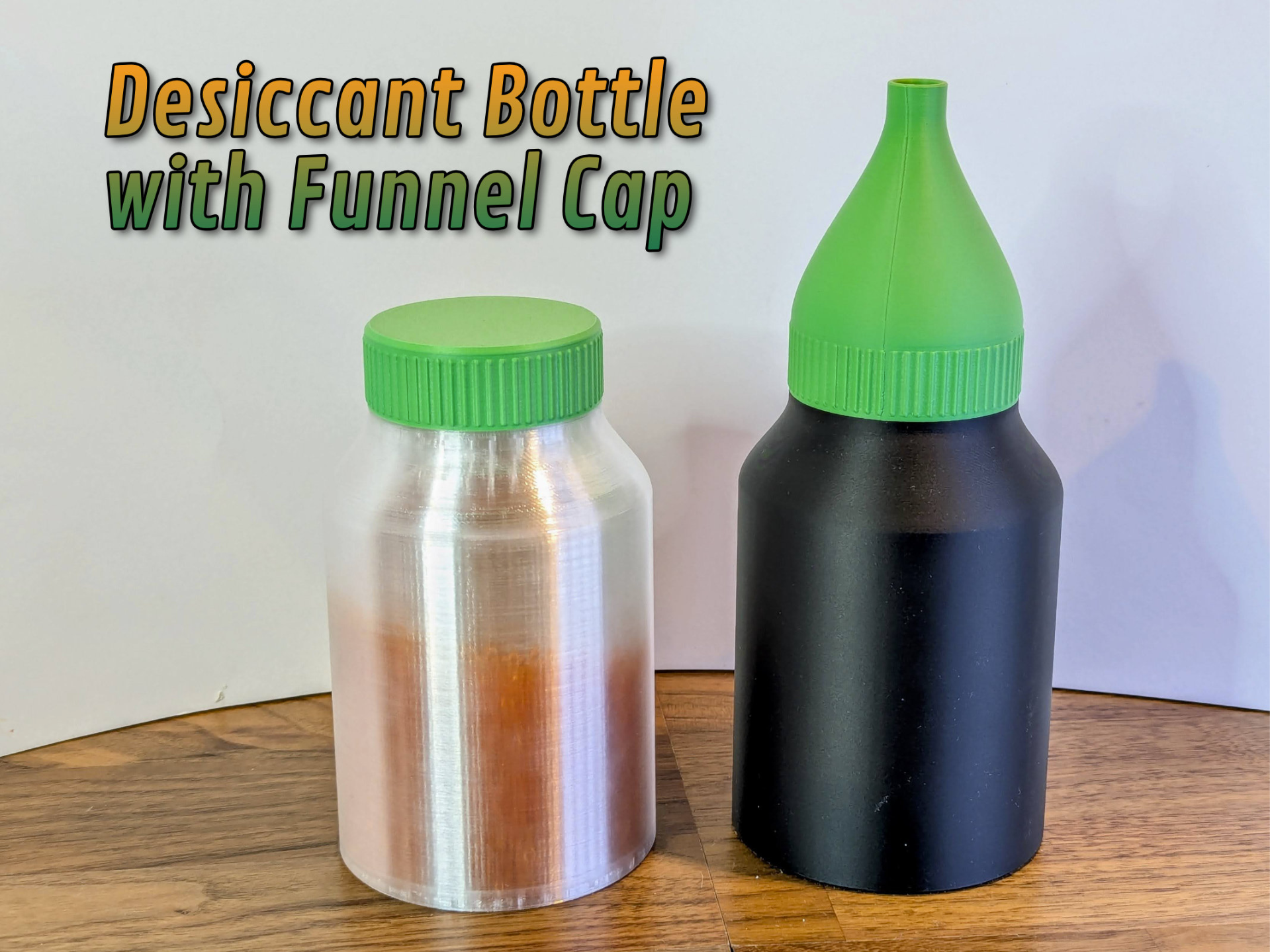 Desiccant Bottle with Funnel Cap