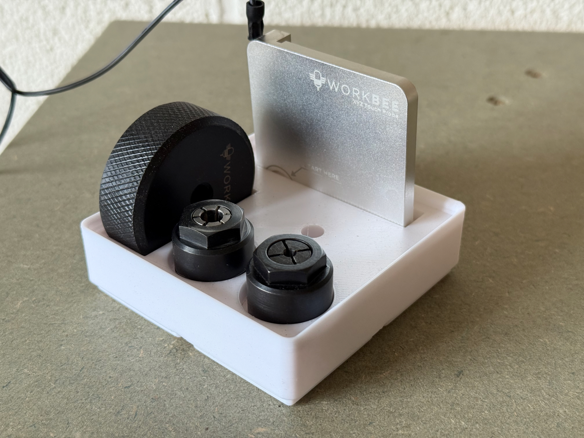 Gridfinity Collet Tensioning Knob and Touch Probe