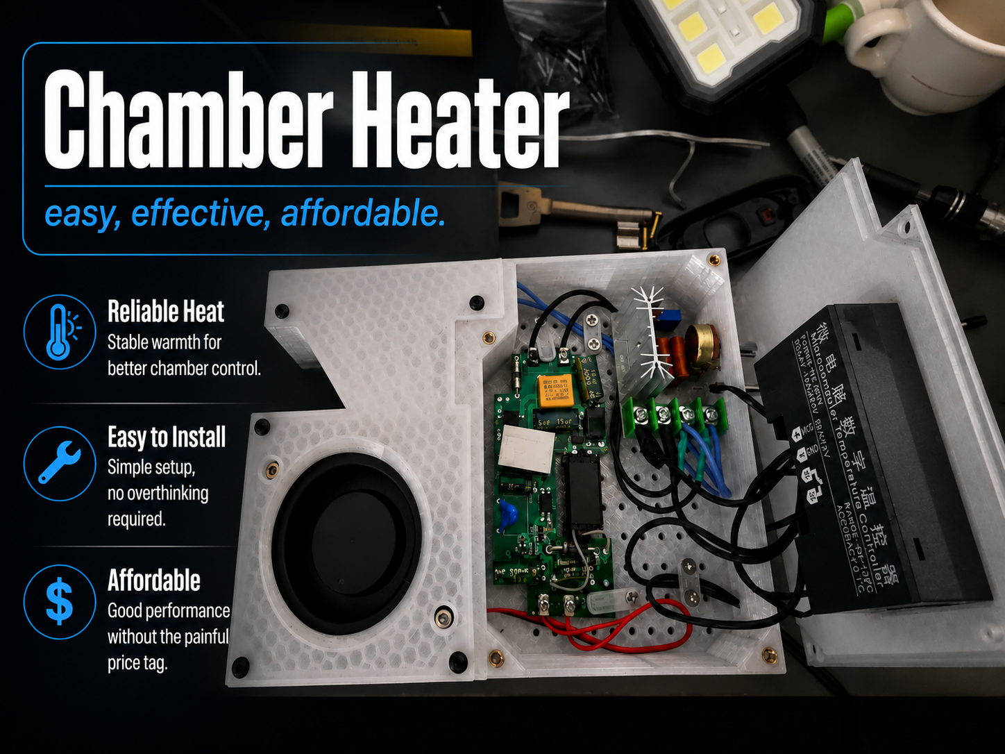 Snapmaker U1 Chamber Heater —Effective, Affordable