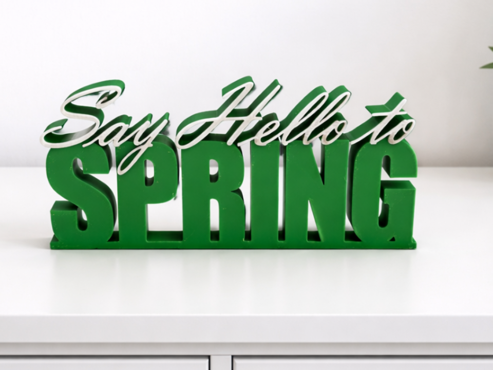 Say Hello to Spring - Schriftzug / Dekoration