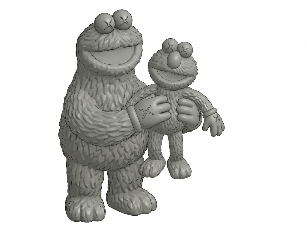 Kaws cookie monster and Elmo