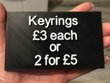 Keyring / keychain sale sign price