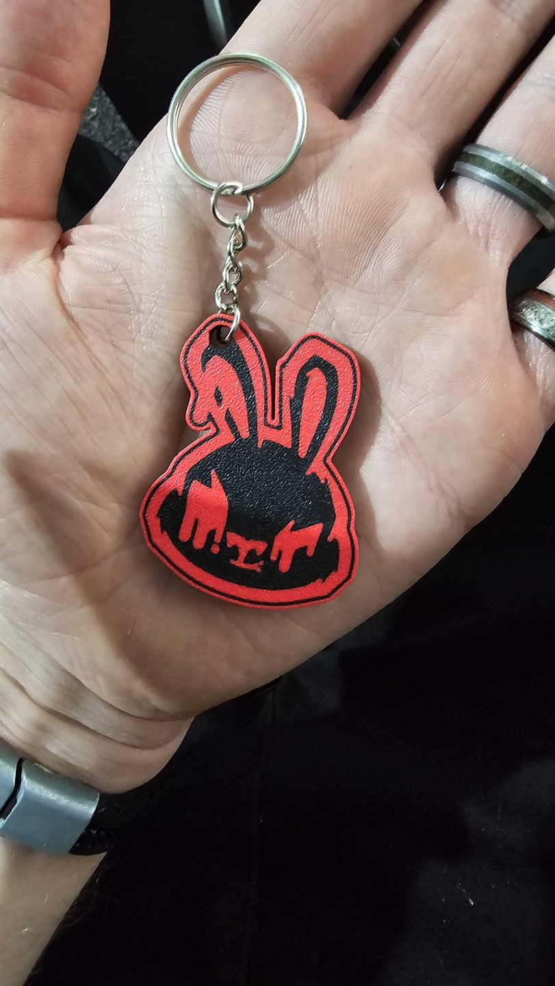 Sneak Bunny Satanic cult keychain