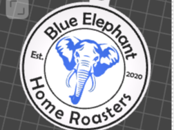 Blue Elephant Hime Roasters Keychain