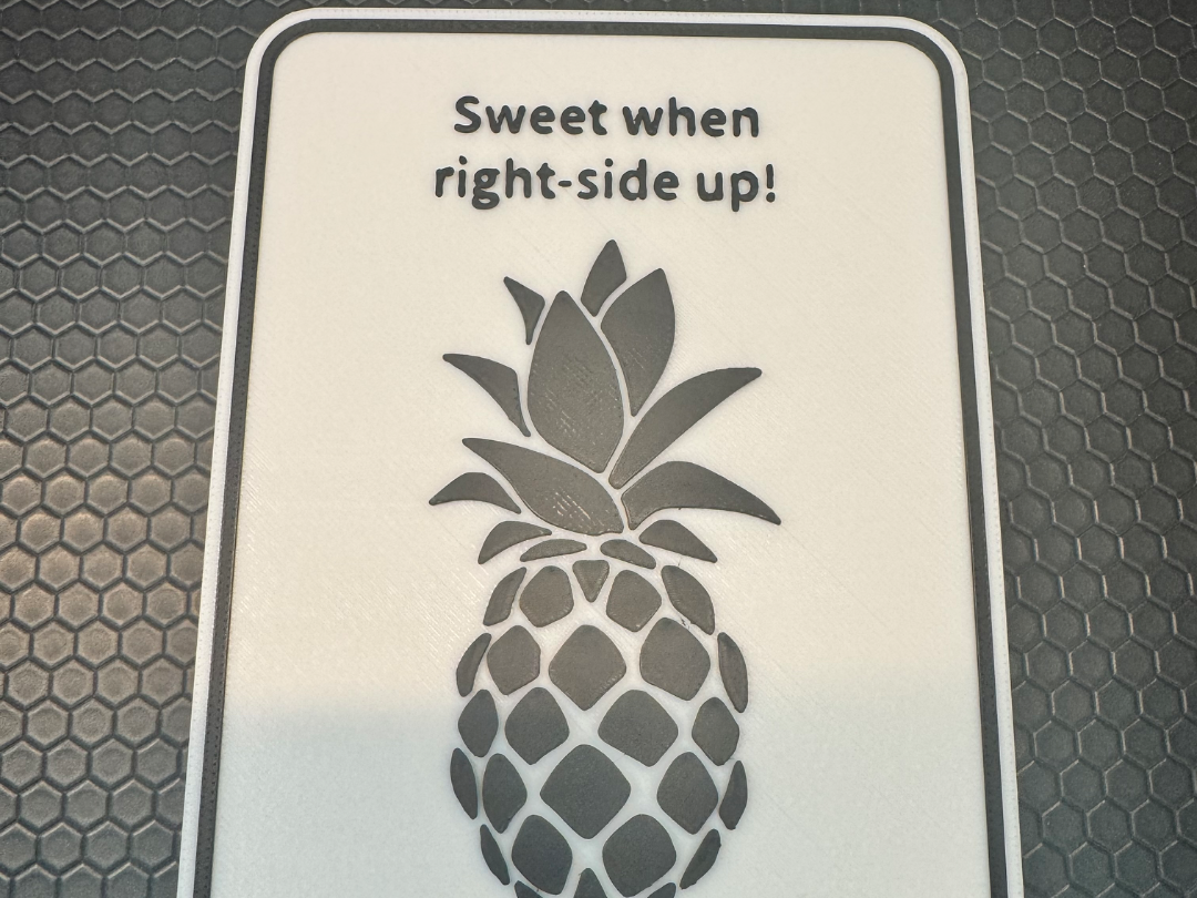 Interactive Flip Pineapple Sign - "Sweet & Wild"