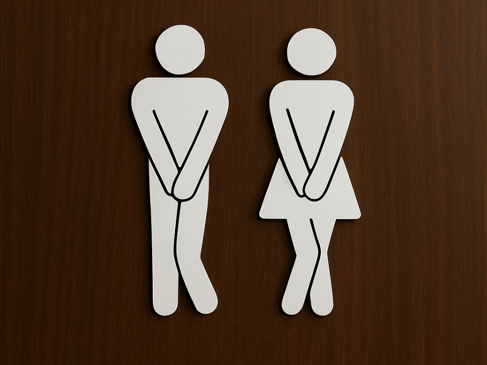 Siluetas divertidas para puerta de baño