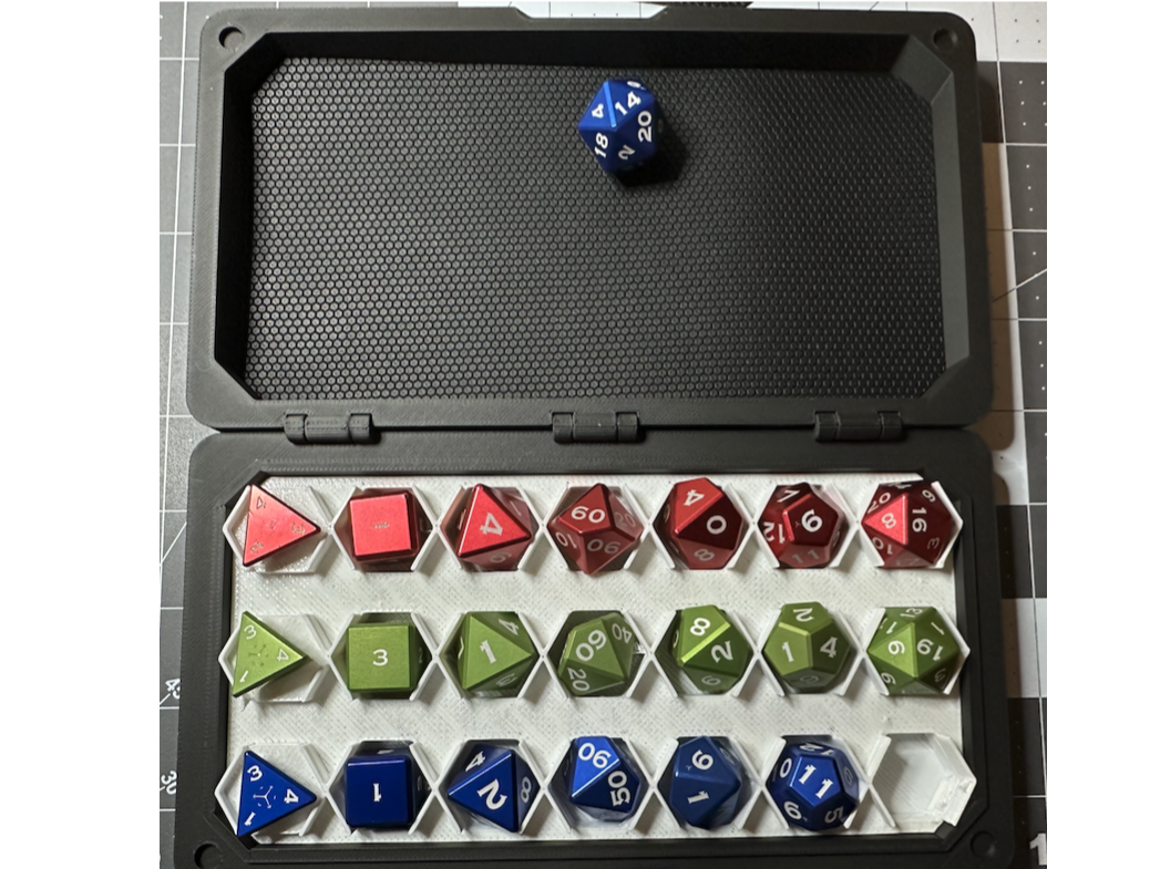 TPU-Lined Role-Playing Polyhedral Dice Storage