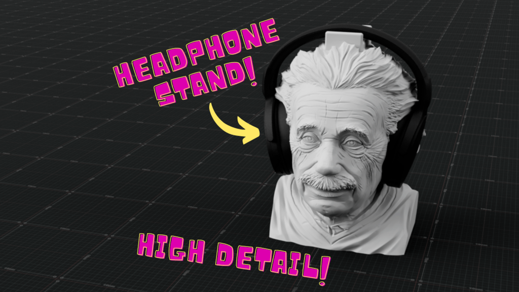 Albert Einstein Headphone Stand - Support Free