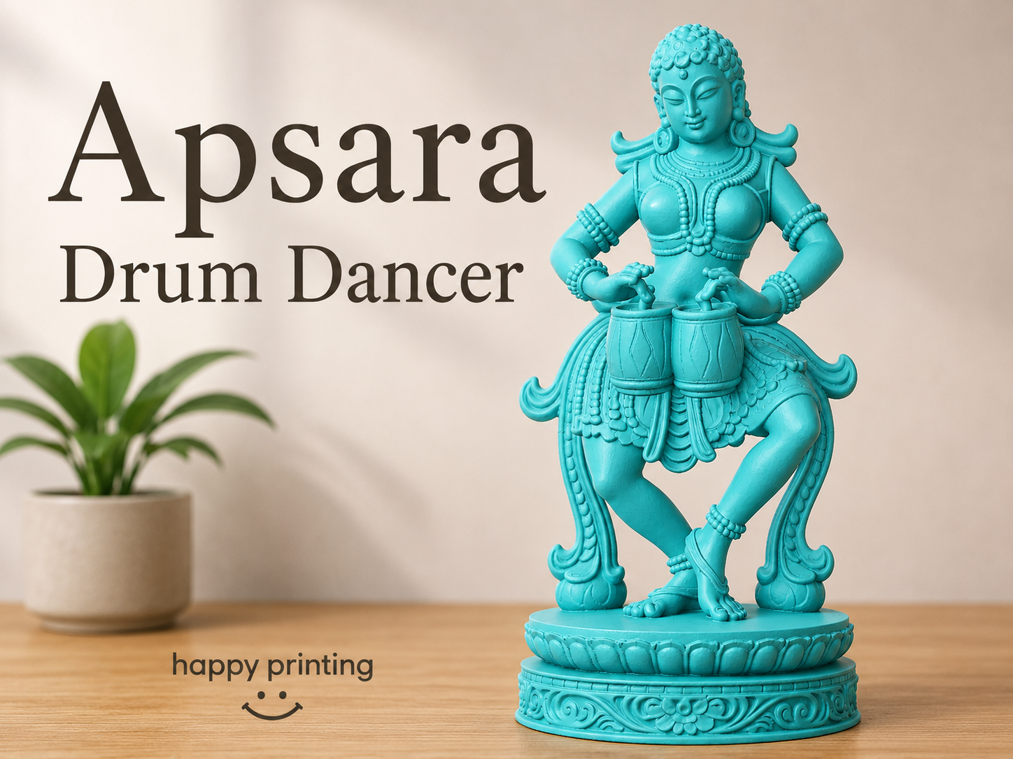 Apsara Drum Dancer |Ready for 3D Printing