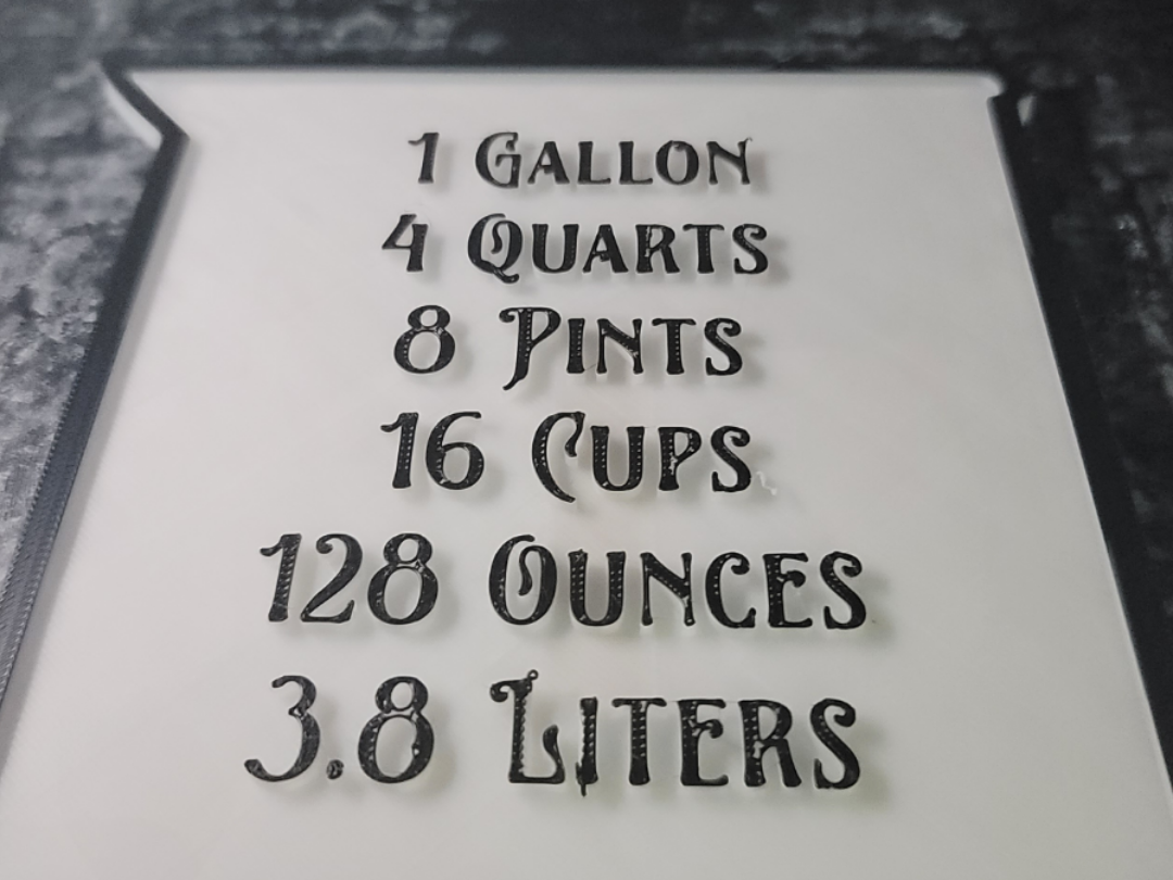 Gallon Liquid Conversion Fridge Magnet