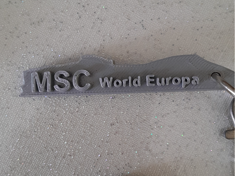 MSC World Europa keychain