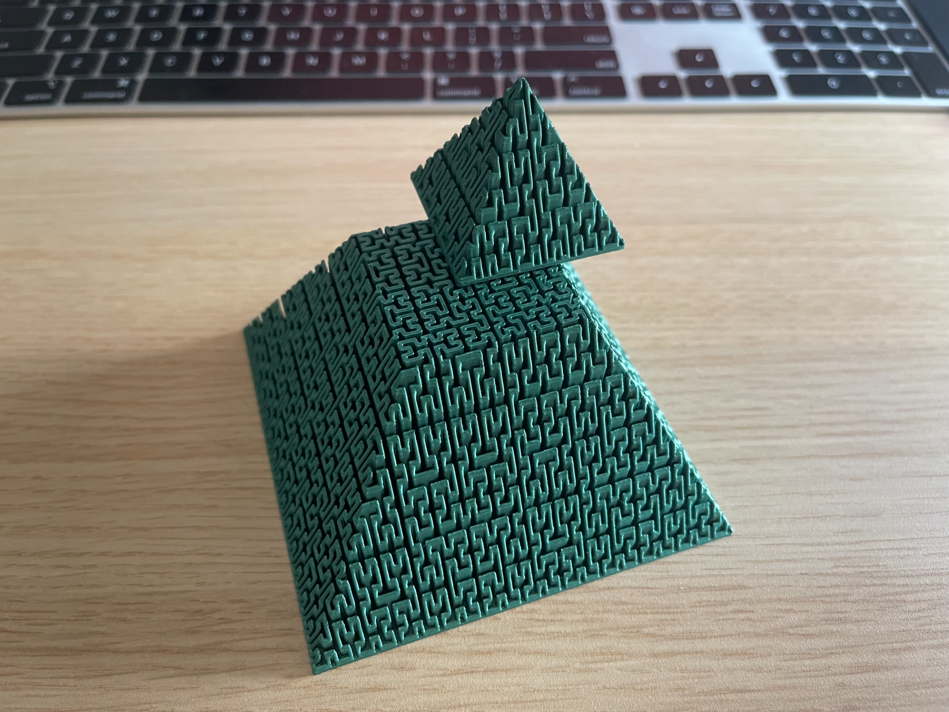 Hilbert Curve Fractal Pyramid