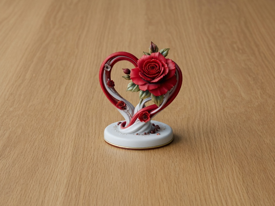 Radiant Rose Heart Sculpture | Mothersday