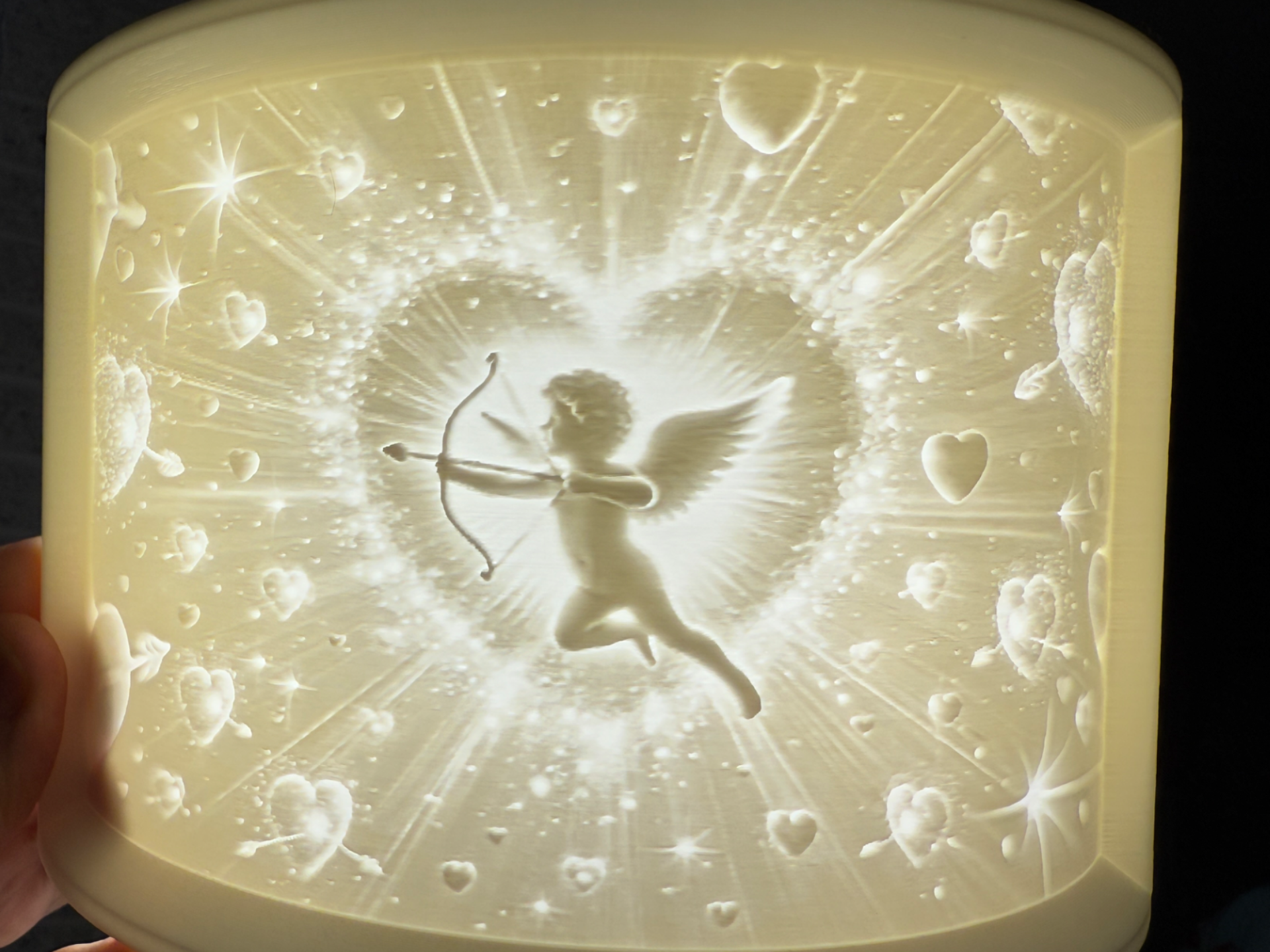 Cupid With Arrow and Hearts - Tea Light Decor