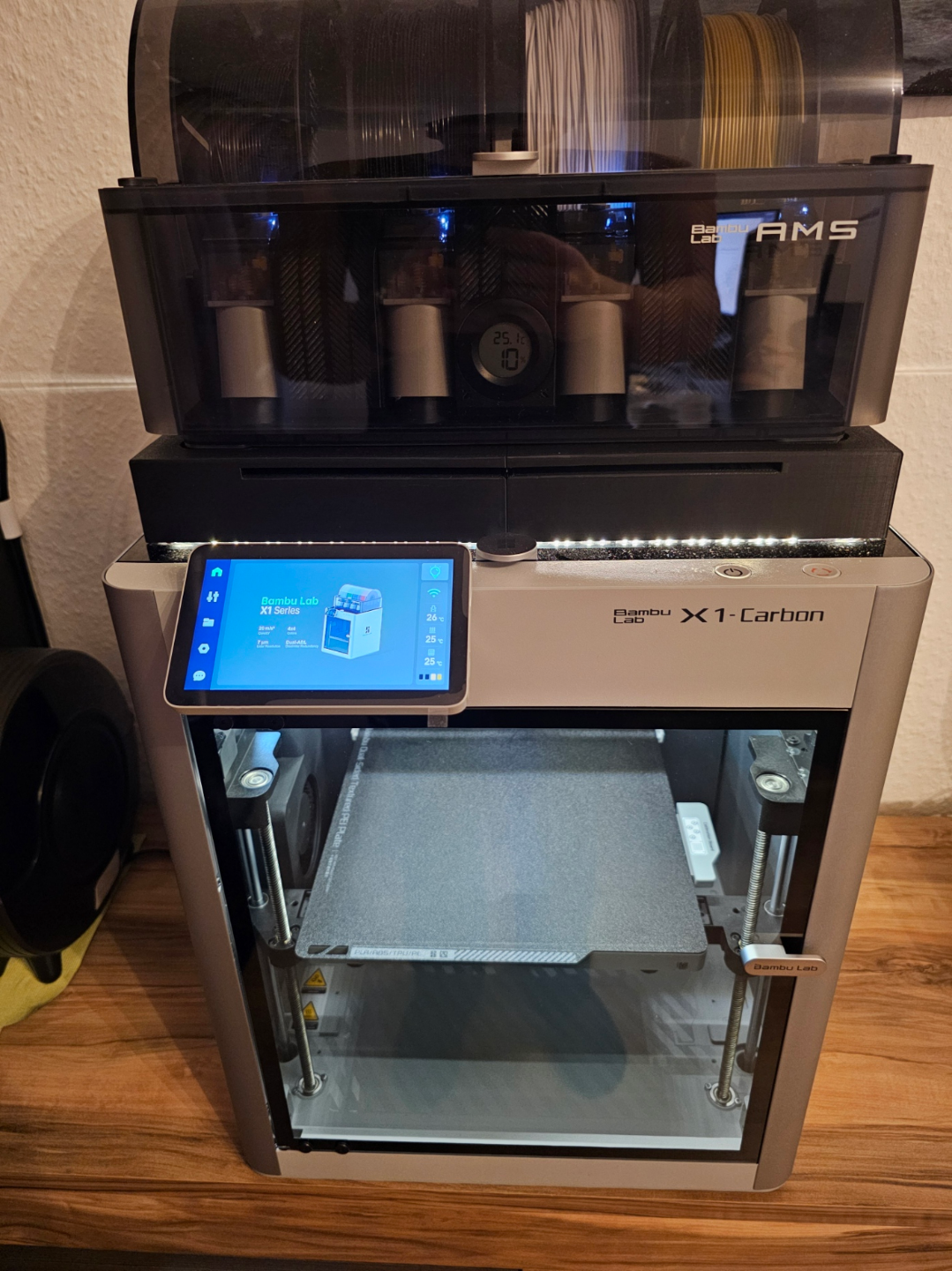 AMS Riser with Plate Storage and LED Strips