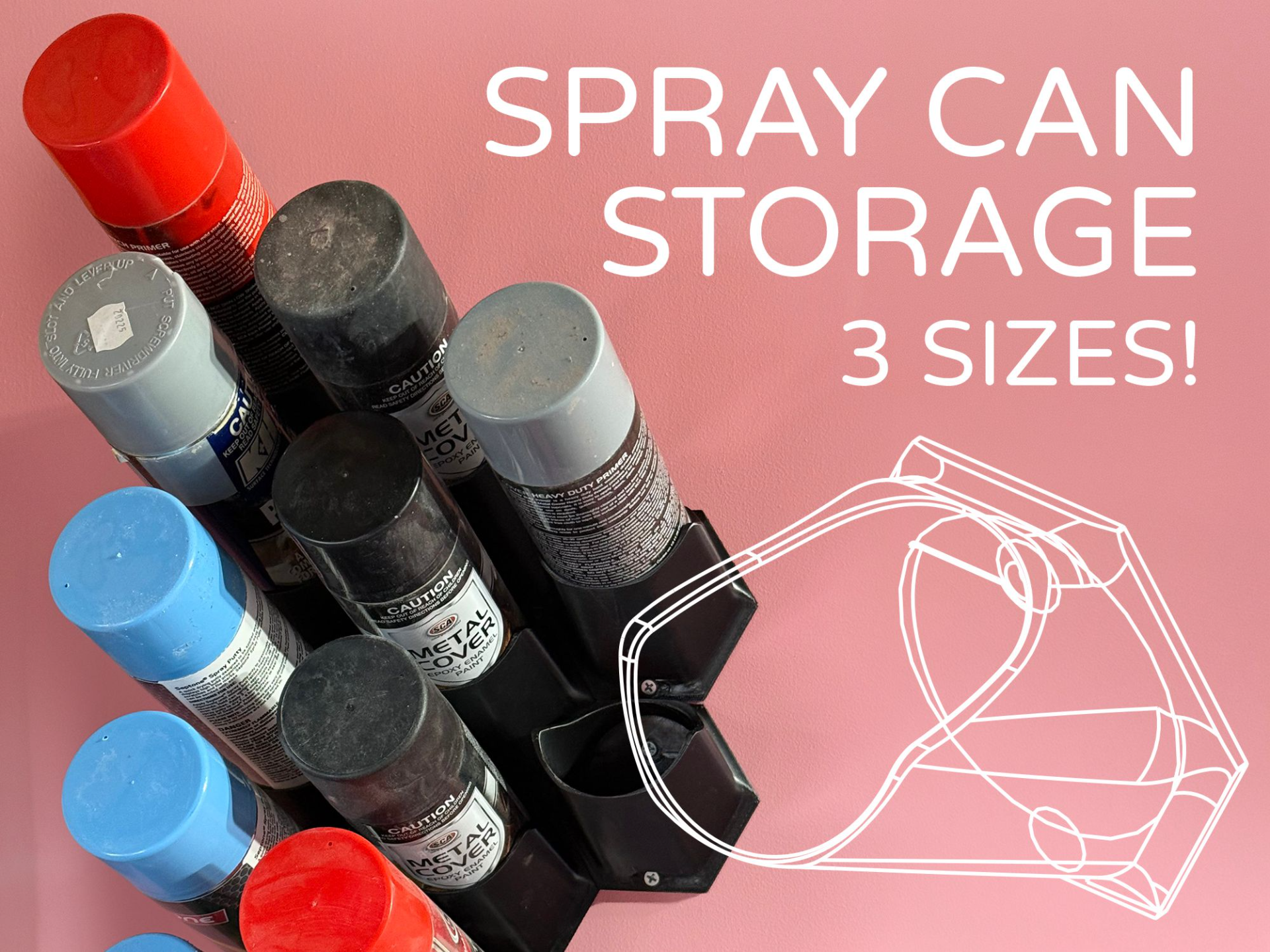 Spray Can Holder by Pork3D.com