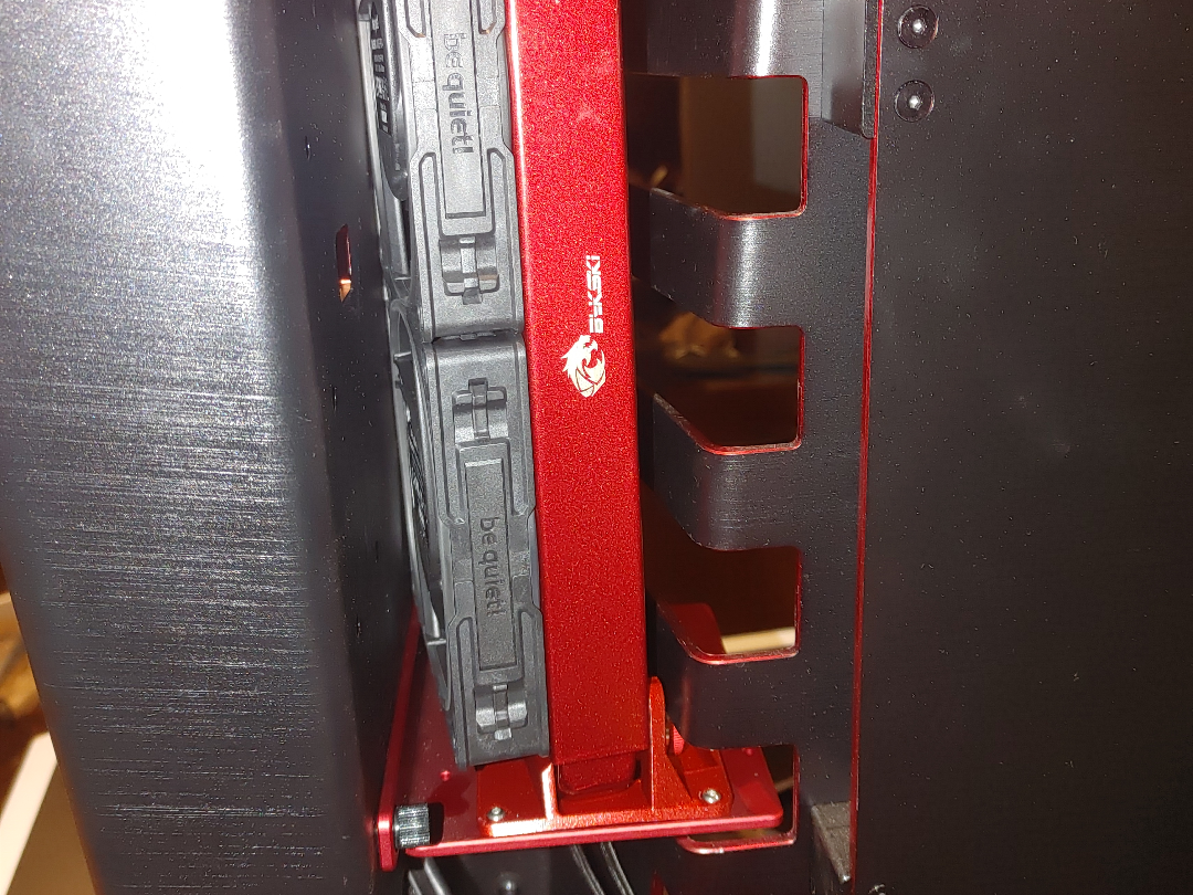 Vertical 240mm x 25mm raditor hard drive bay mount