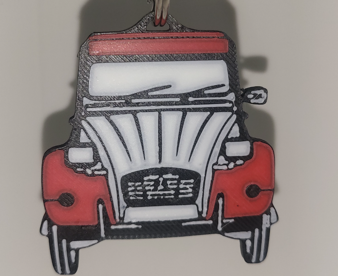 Porte-clés voiture Citroen 2cv