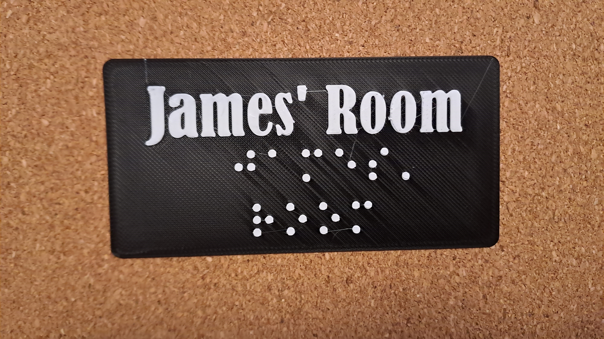 Braille Name - James' Room