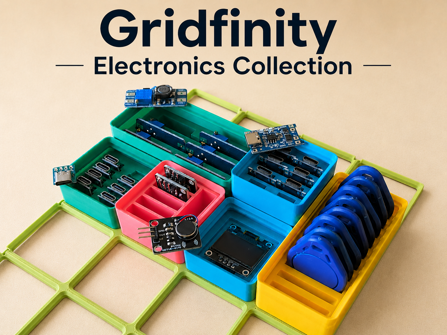 Gridfinity Electronics Collection