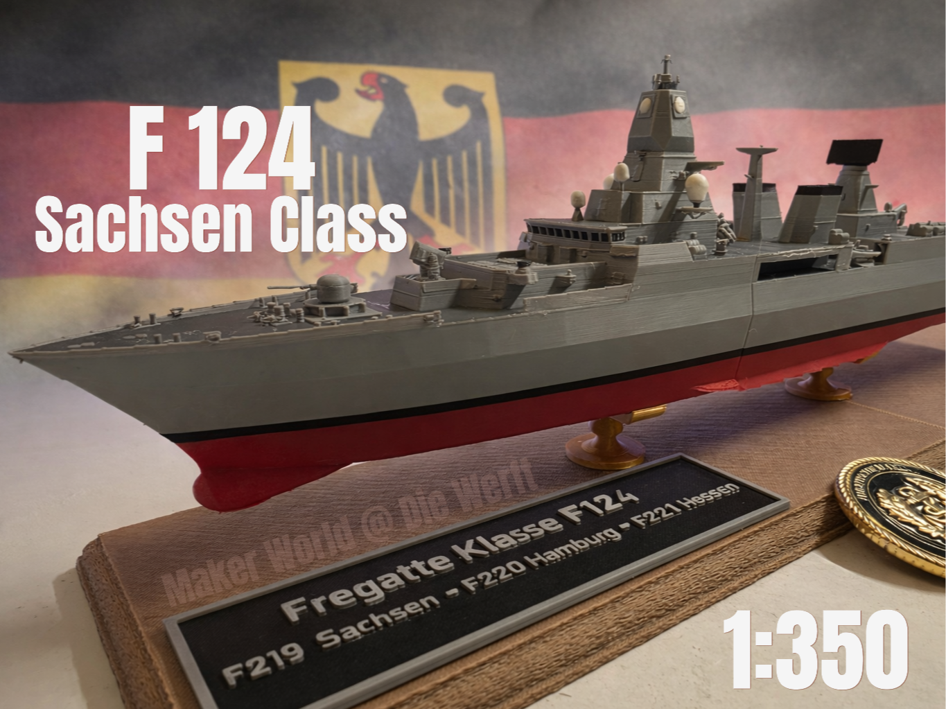 F124 Sachsen Class Air Defence Frigate 1:350