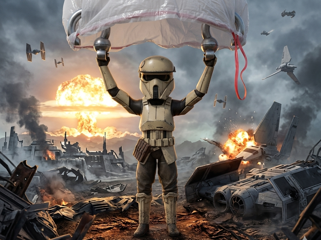 Fallschirm Shoretrooper Männchen für Müllsäcke