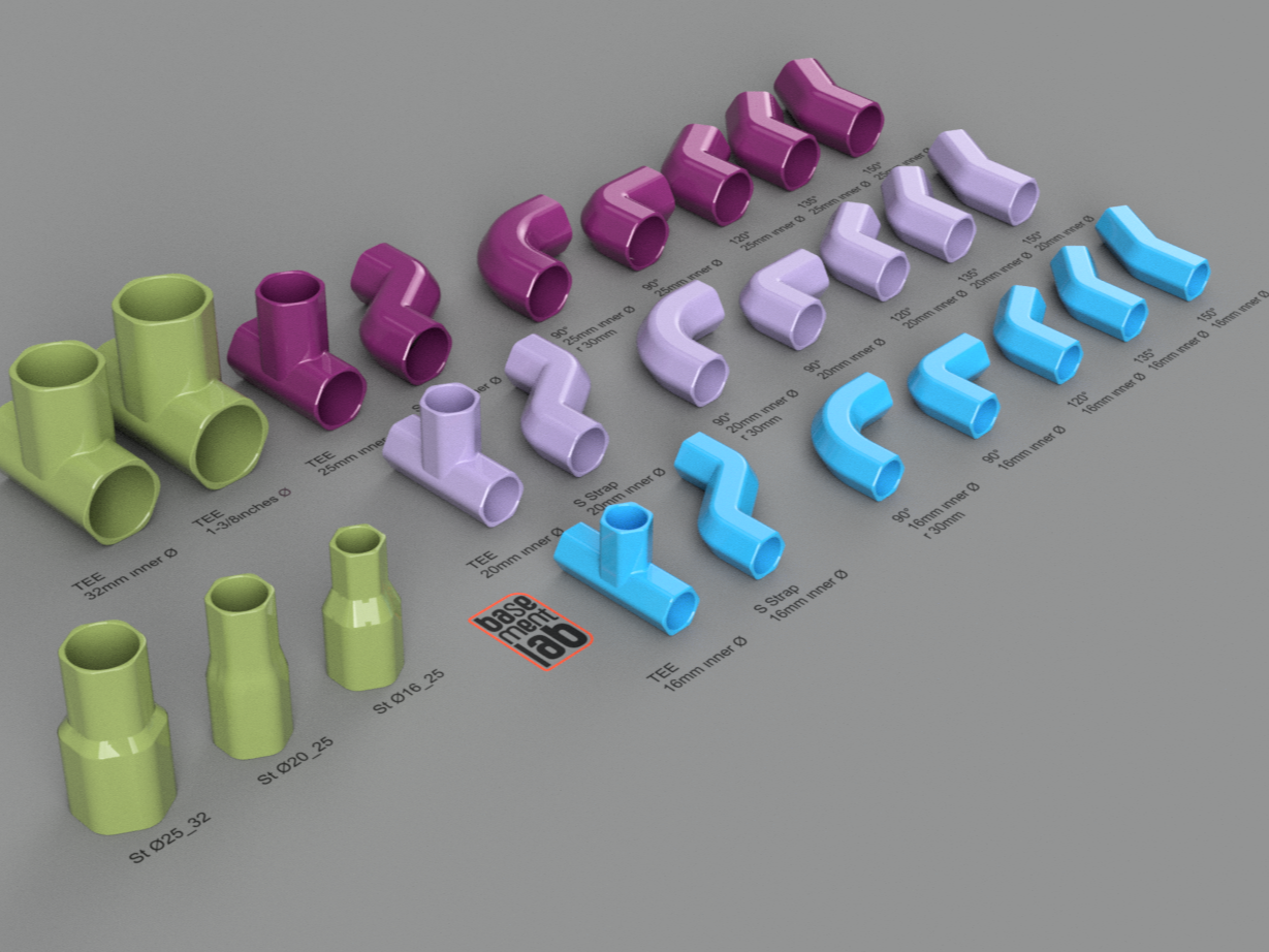 Pipe fittings / Clip Ø16mm / Ø20mm / Ø25mm HEX