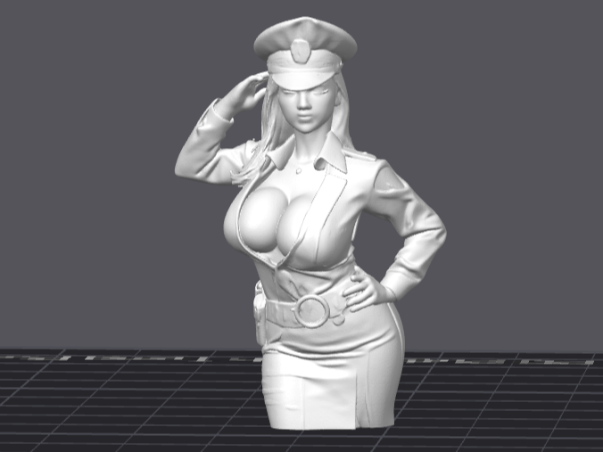 Body keychain series - police hot woman