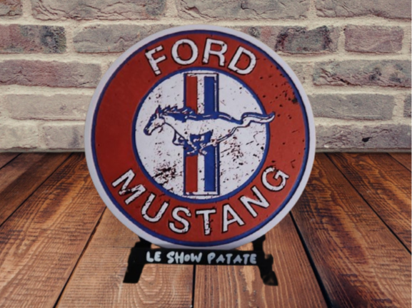 Plaque Vintage Ford Mustang Hueforge