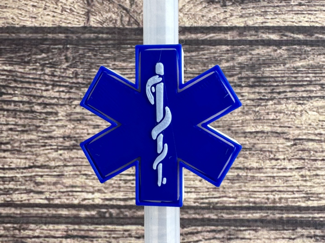 EMS Star of Life Straw Topper