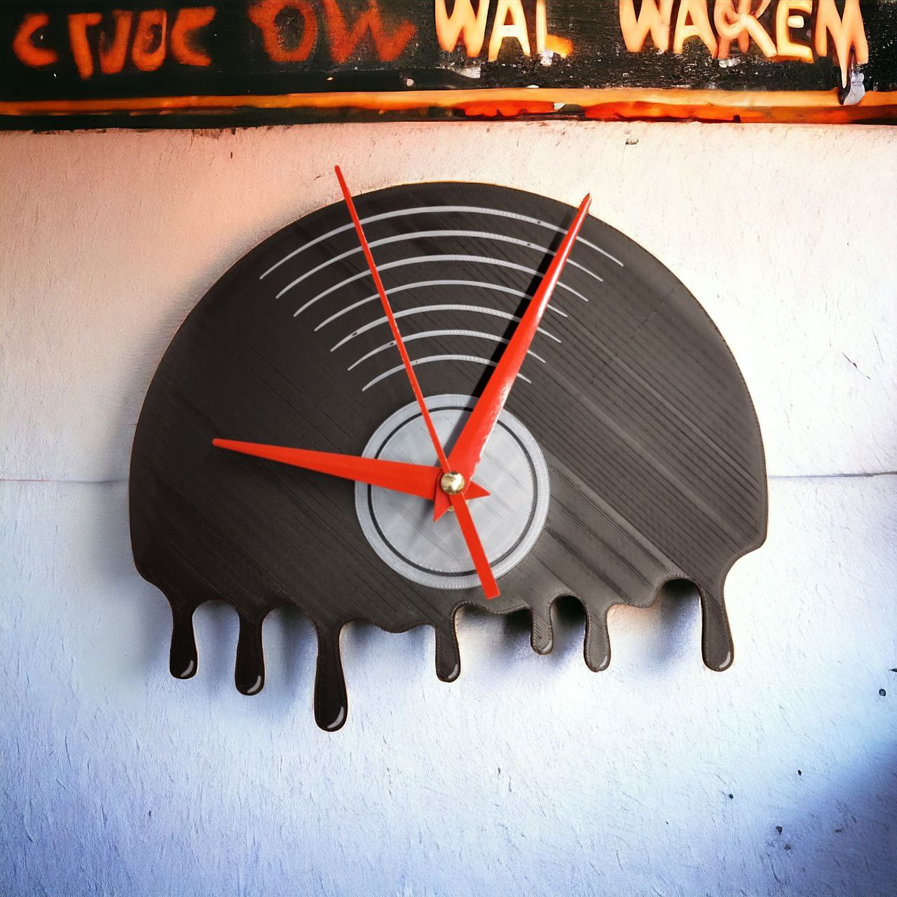 LP clock melted
