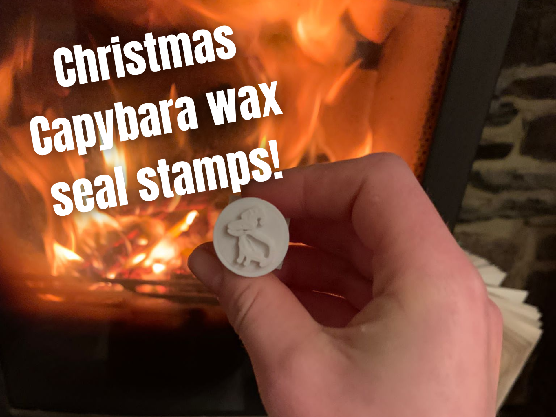 Christmas Capybara Wax seal stamp!