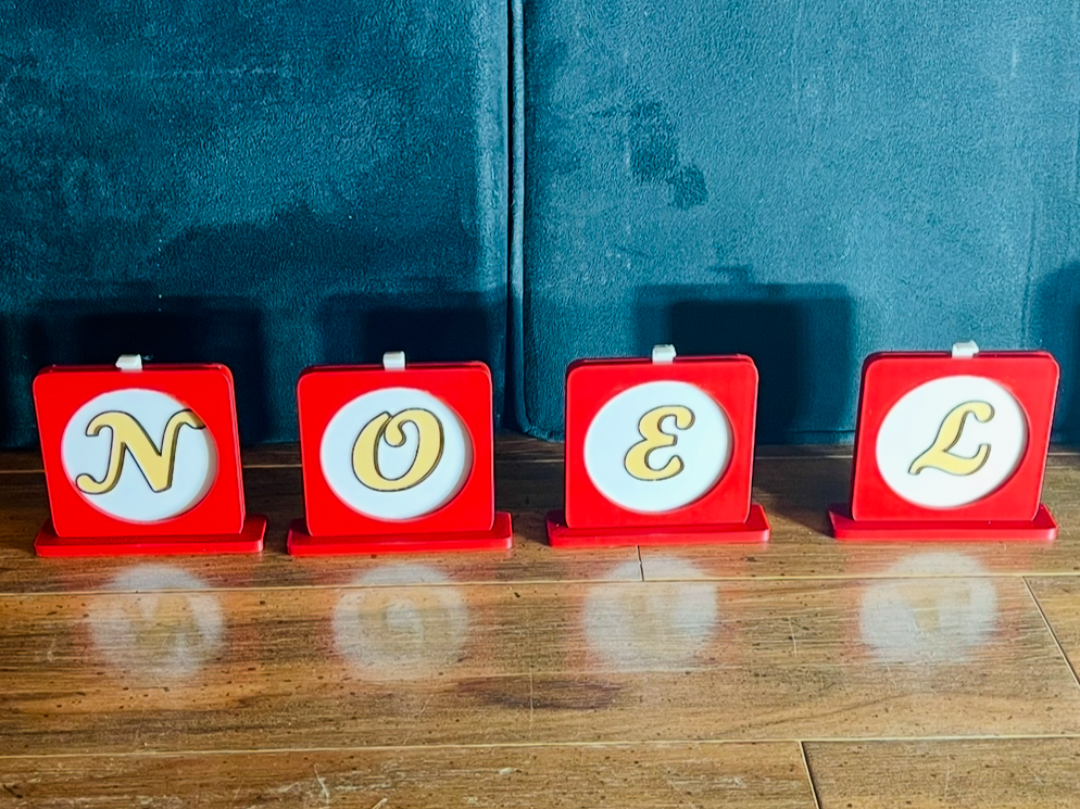 Christmas NOEL Picture Frame with Scripted Letters
