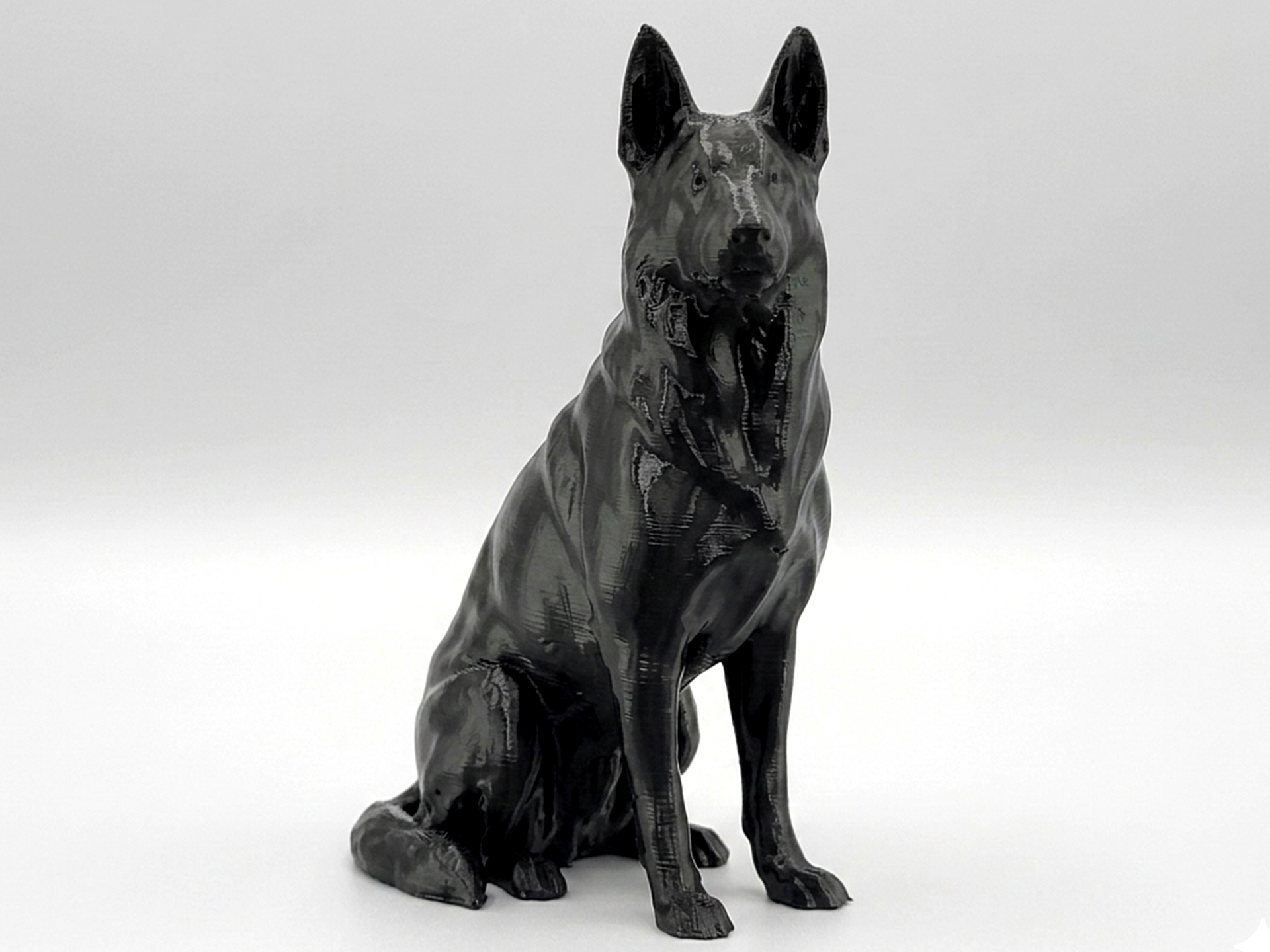 Modern german shepard sculpture