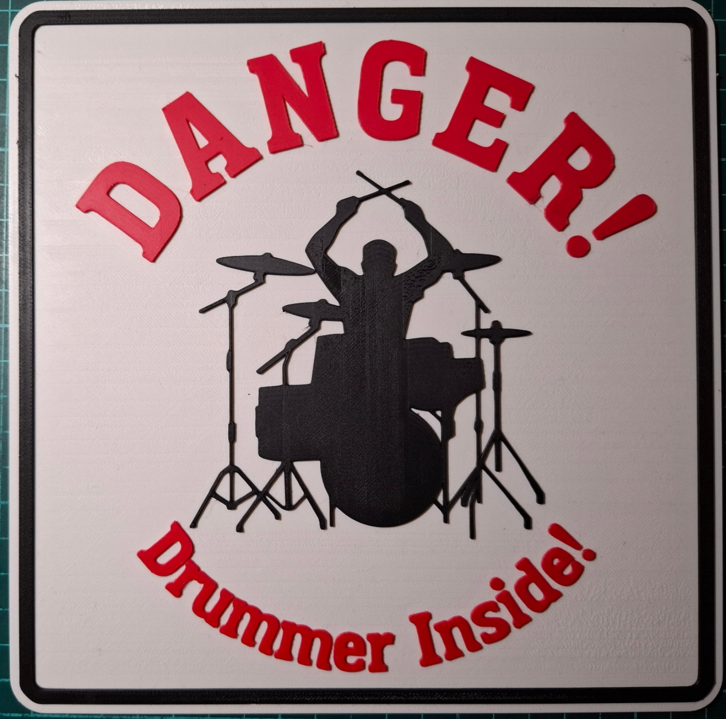 Drummer Inside Wall Sign