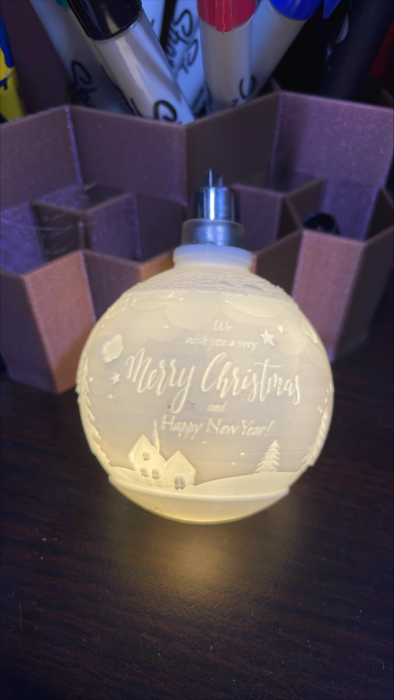 Christmas Lithopane Ornament