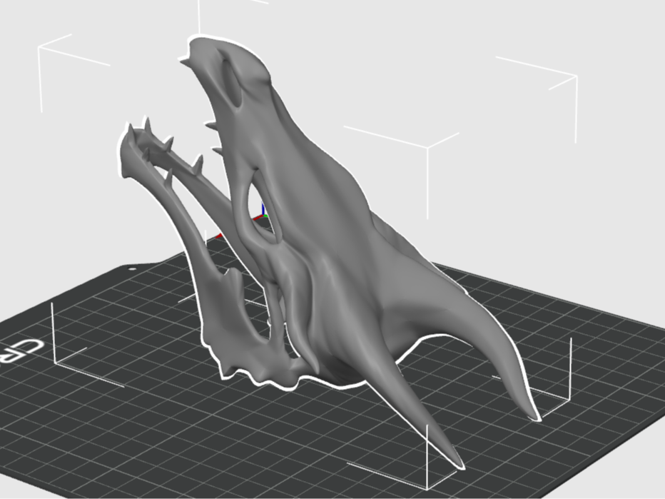 Skyrim Dragon skull but smooth