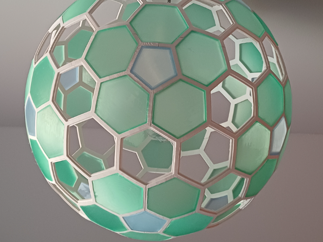 Lampe sphérique nid d'abeilles