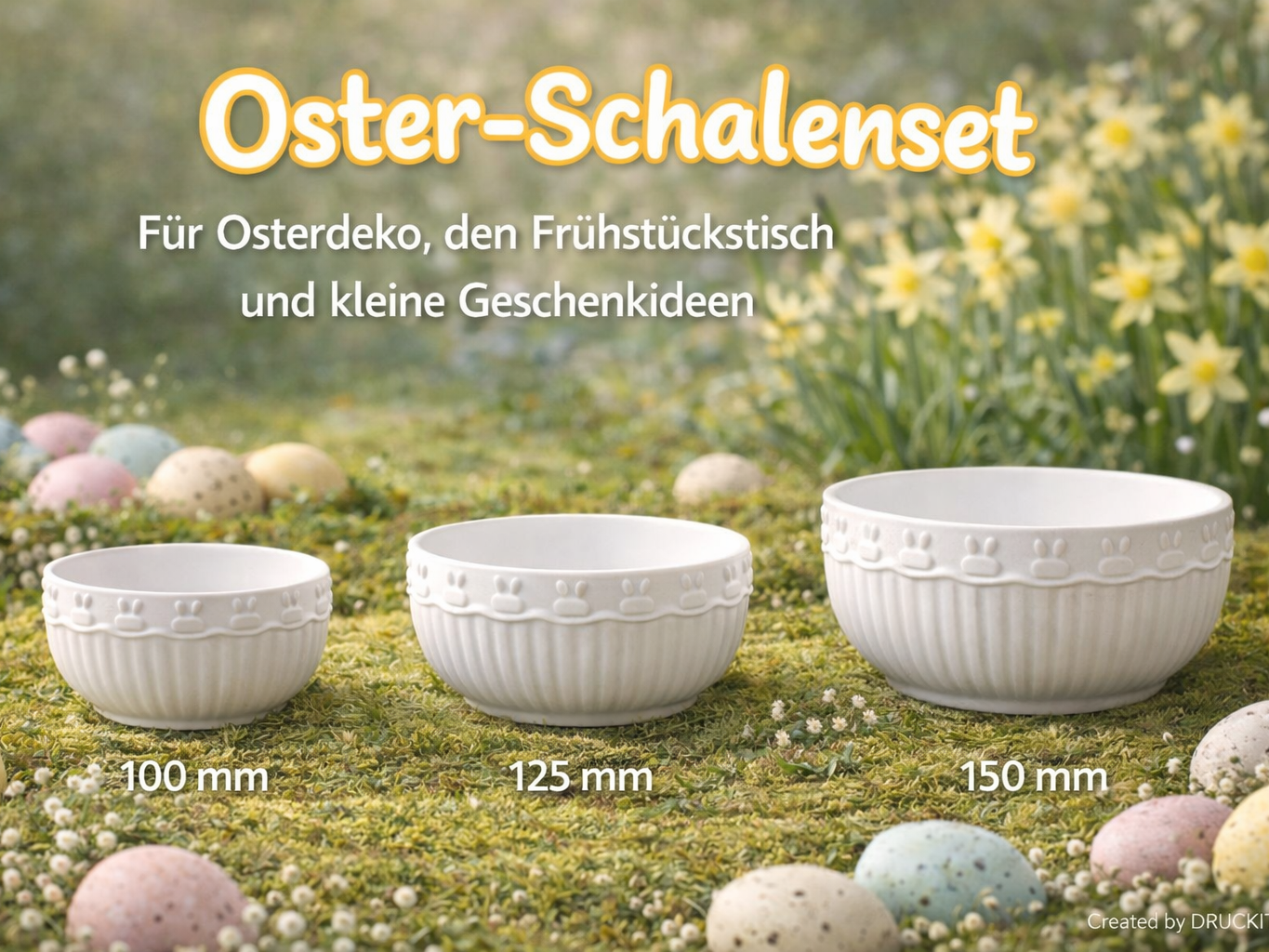Oster Schälchen Set mit Hasen Detail