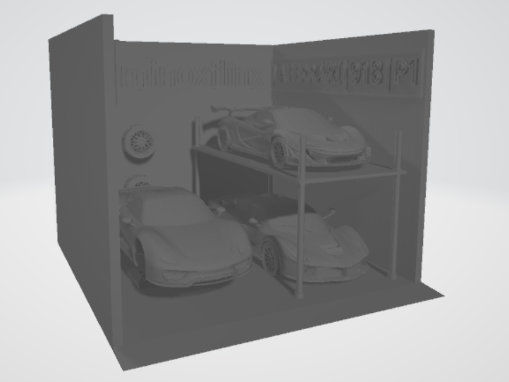 Garage with the Holy Trinity of Hypercars
