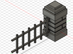 1:12 scale graveyard fence diorama display