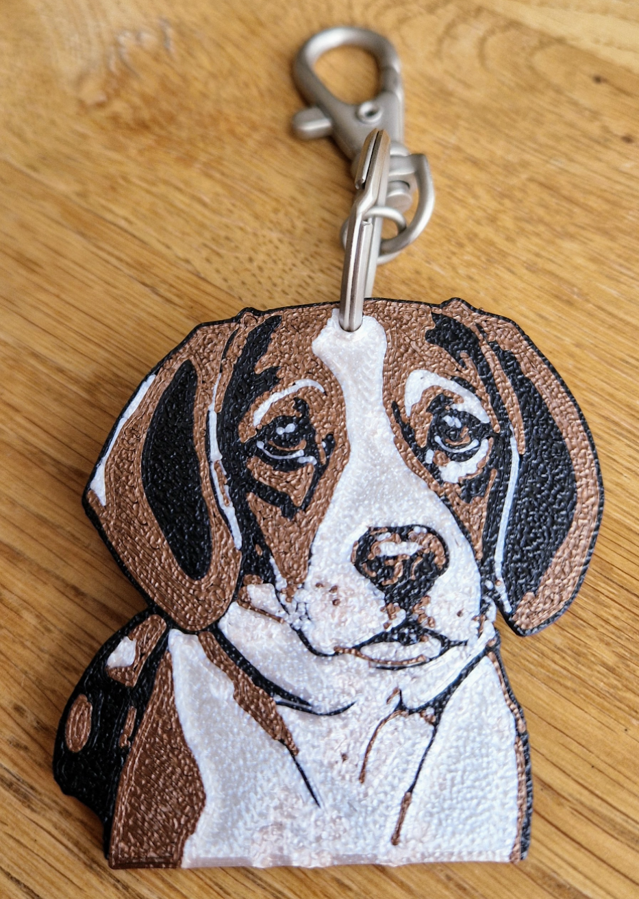 AI Generated KeyChain - Beagle