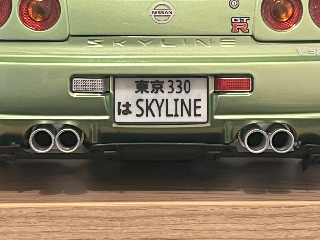 Skyline R34 exhaust 1/10 RC drift car