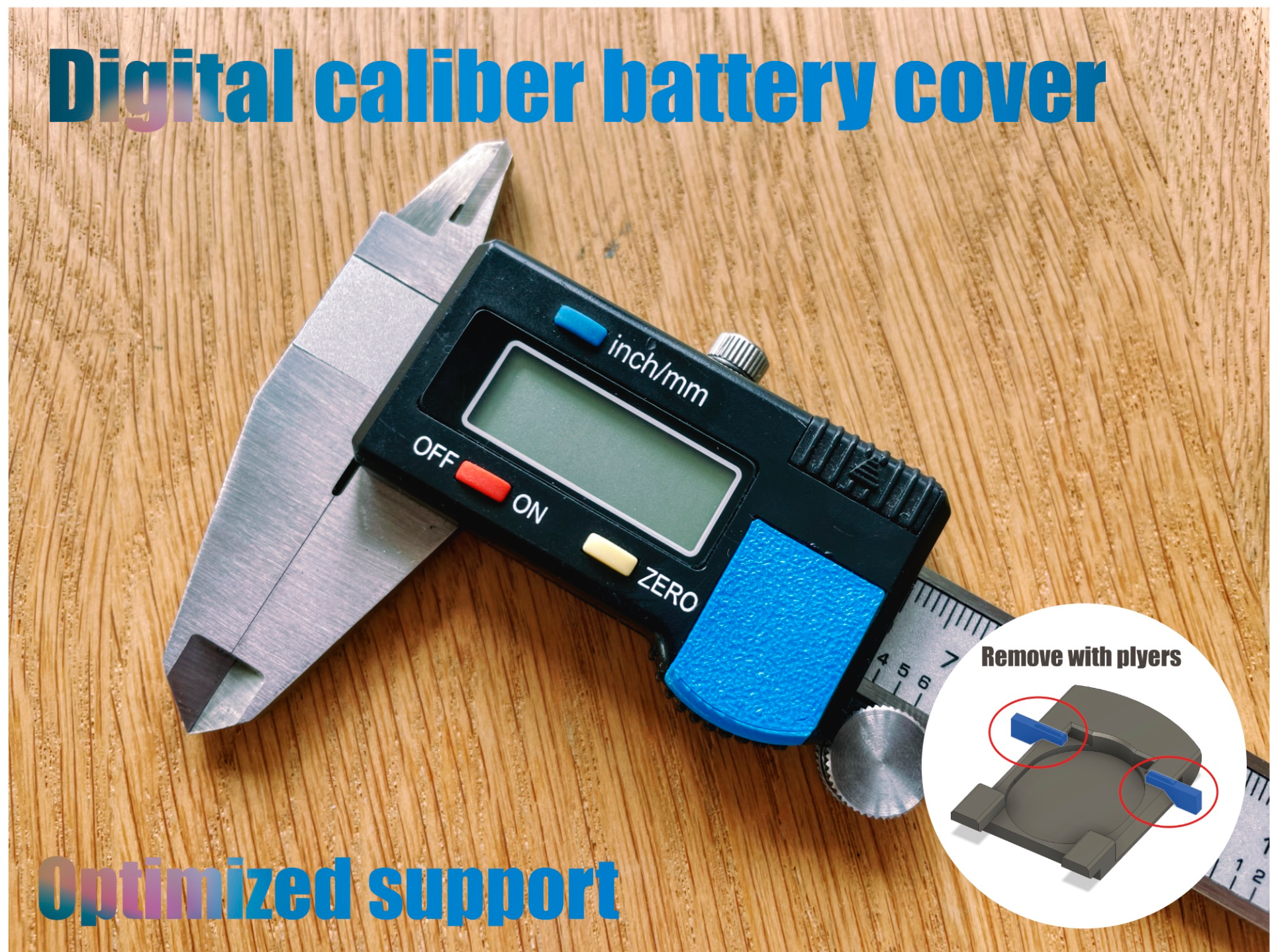 Digital caliber cap/cover