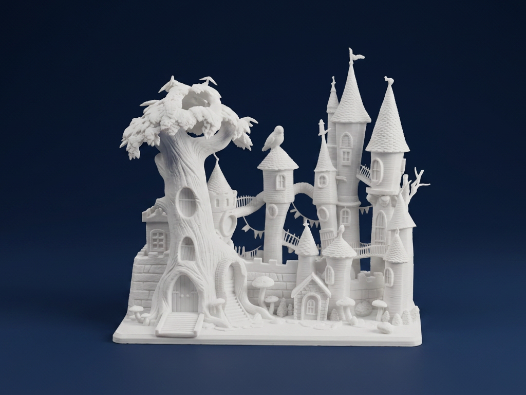 Fantasy Tree Castle - Fantasy 3D Model