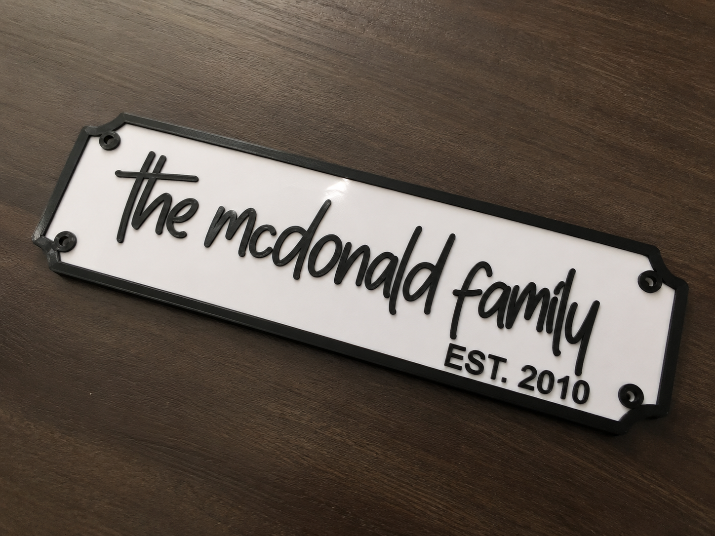 Street Sign Style Personalised Family Name Plaque